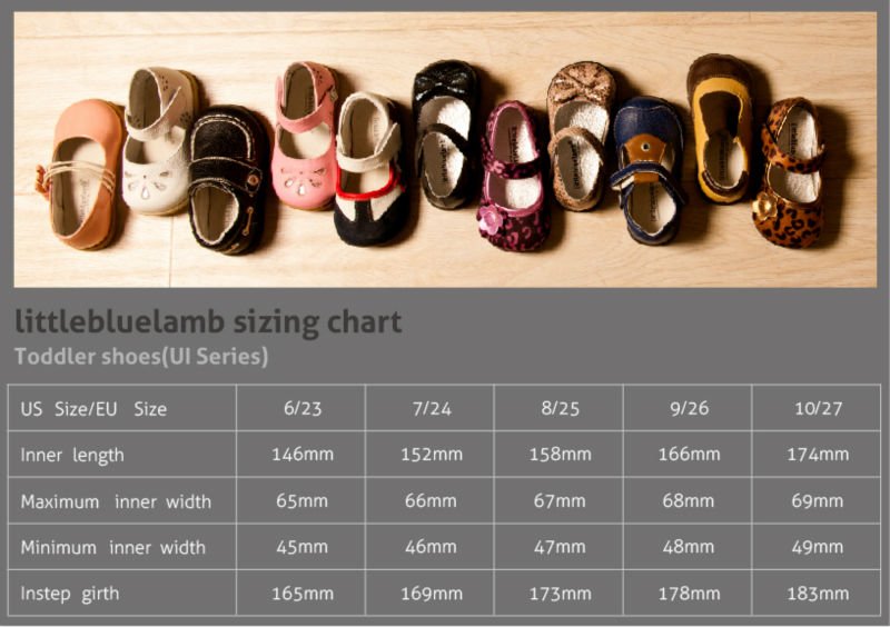 Baby Shoes Size Chart Cm