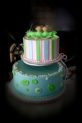 Baby Shower Cakes For Twins