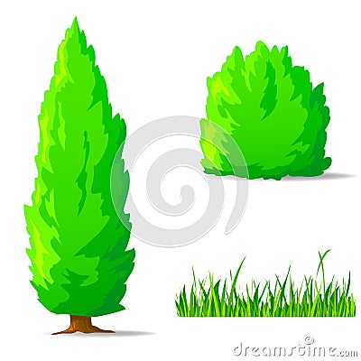 Cartoon Plants And Trees