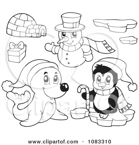 Christmas Snowman Coloring Pages For Kids