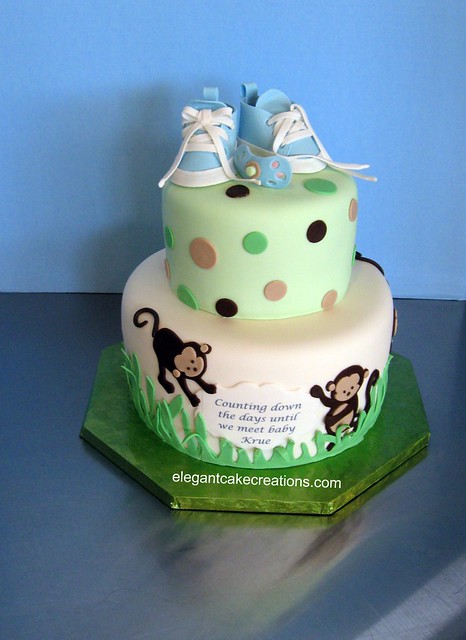 Monkey Baby Shower Cakes For Boys