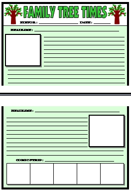 Newspaper Layout Template For Kids