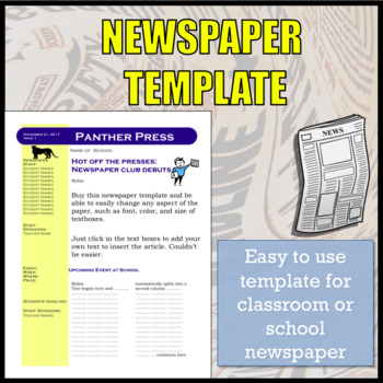 Newspaper Template For Word Free Download