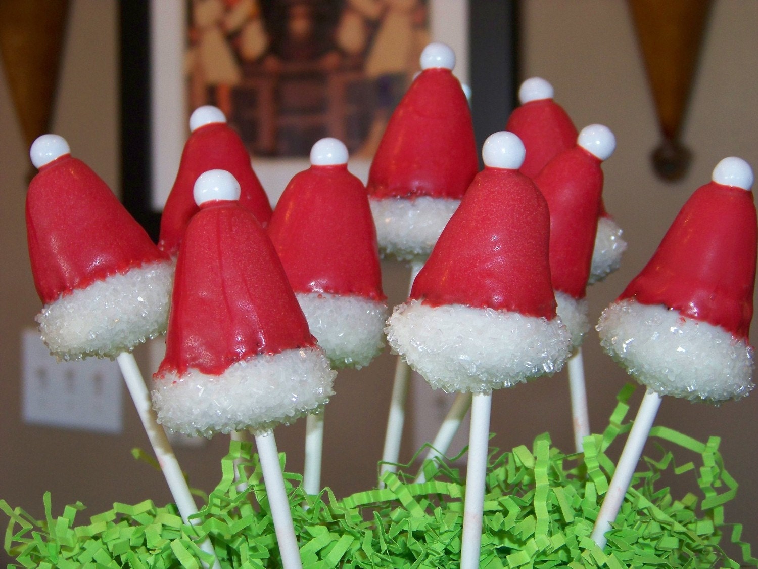 Santa Hat Cupcakes Using Strawberries